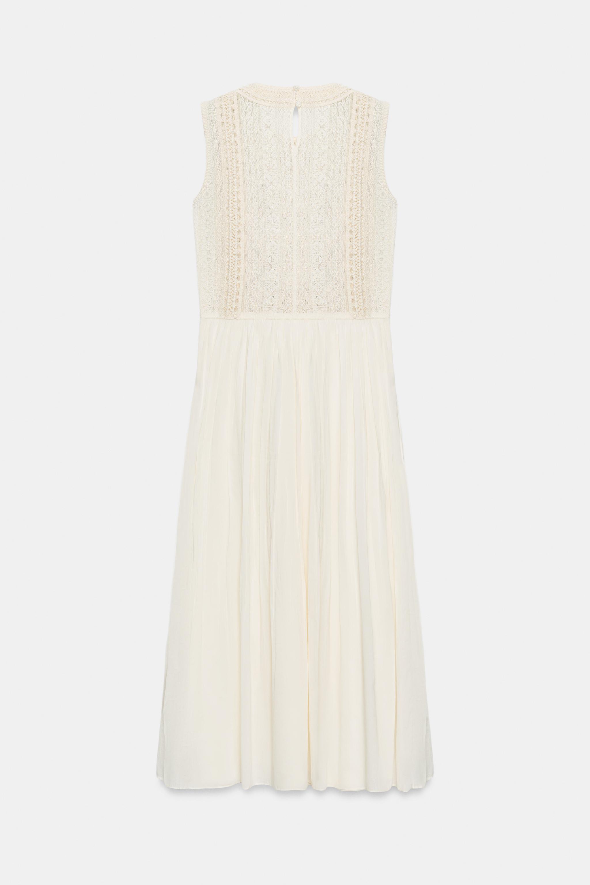 ZW COLLECTION EMBROIDERED MIDI DRESS
